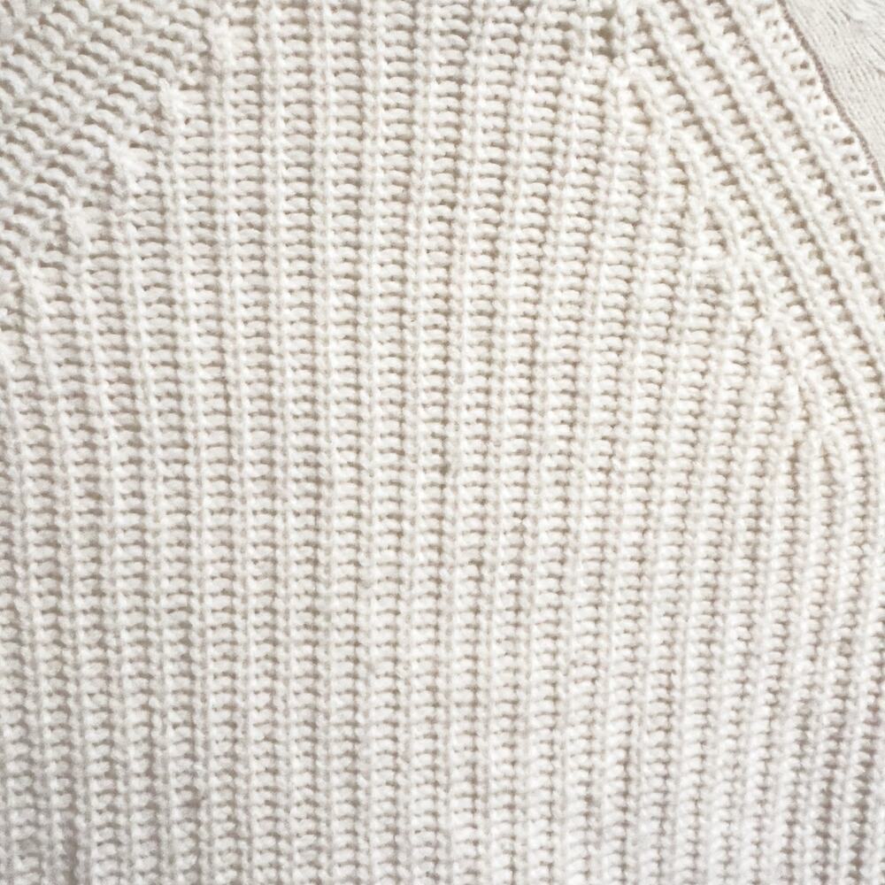 J.Crew Sweater Small New England Mock Neck Wool Tunic Sweater Ivory Cream - Picture 2 of 11